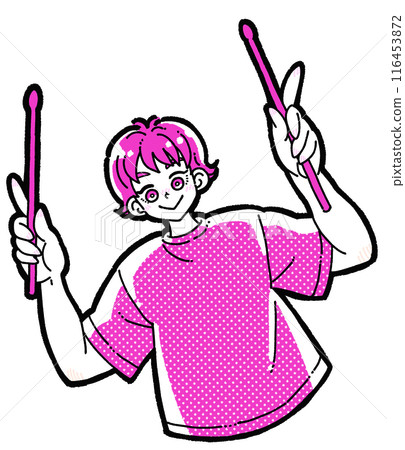 有鼓槌的男孩 有鼓槌的男孩 116453872