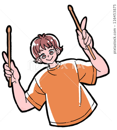 有鼓槌的男孩 116453875