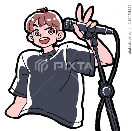 有麥克風的男孩 116454135