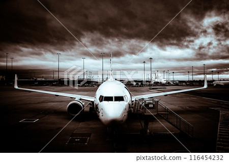 戲劇性天空的鳥瞰圖 116454232