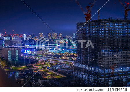 Condominium under construction and night view (Toyosu) Condominium under construction and night view (Toyosu) 116454236