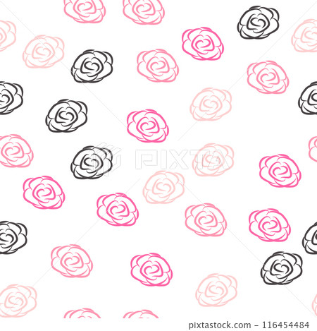 Hearts, roses, flowers pattern, additional pattern to the ballet collection 116454484