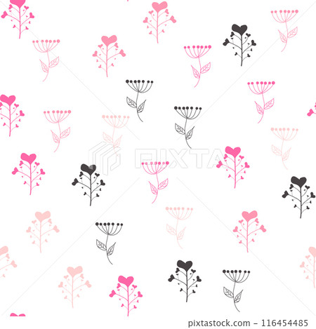 Hearts, roses, flowers pattern, additional pattern to the ballet collection 116454485