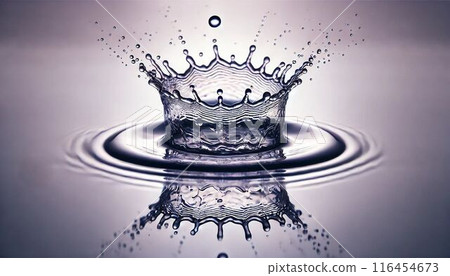Image of the moment water crown occurs 116454673