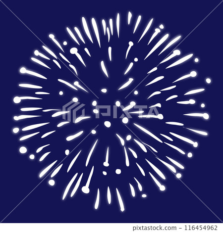 煙火(白色)單品插畫 煙火(白色)單品插畫 116454962