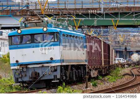 EF81 electric locomotive pulling a container train 116454966