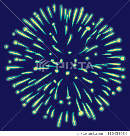 煙火（綠）單品插畫 116455084