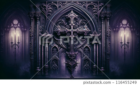 Image of a mysterious purple building 116455249