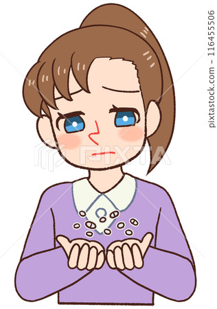 Illustration of a child addicted to drugs, overdosing Illustration of a child addicted to drugs, overdosing 116455506