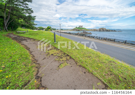 "Aomori Prefecture" Kabushima as seen from Kabushima Promenade Park, Hachinohe City 116456164