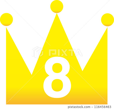 Ranking crown order mark 8 icon gradation Ranking crown order mark 8 icon gradation 116456463