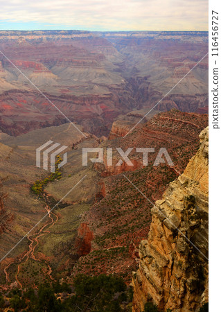 Hazy Sky Day At The Grand Canyon Arizona 116456727