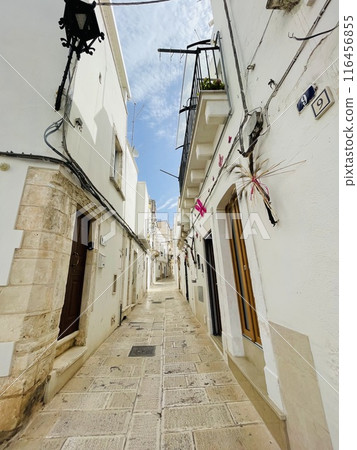 City of Martina Franca with white houses, palaces and churches in Baroque style. 116456855