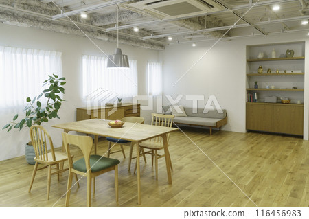 明亮的客廳與陽光 116456983