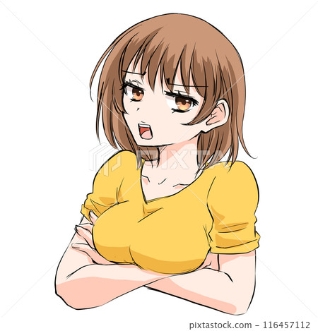 Woman with her mouth open in amazement Woman with her mouth open in amazement 116457112