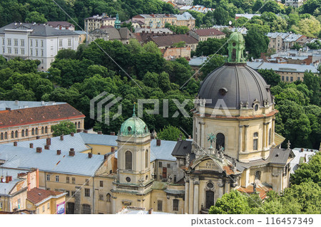 The Dominican Church and Monastery in Lviv, Ukraine aerial view The Dominican Church and Monastery in Lviv, Ukraine aerial view 116457349