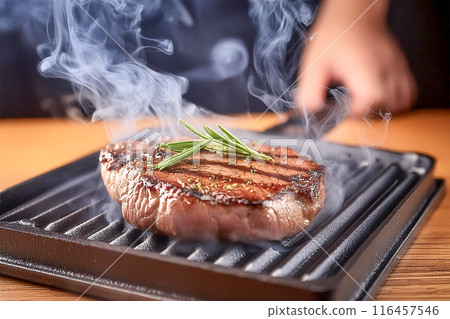 CG material: Image of grilled steak 116457546
