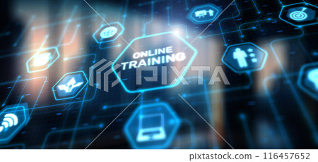 Training online Skills Business Technology Concept Training online Skills Business Technology Concept 116457652