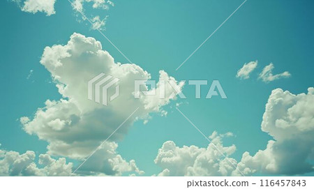 Blue Sky and Fluffy Clouds 116457843