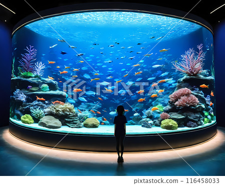 When I came to the aquarium alone, I realized I was lonely. 116458033