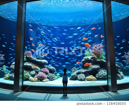 當我獨自來到水族館時，我才發現我很孤單。 116458035