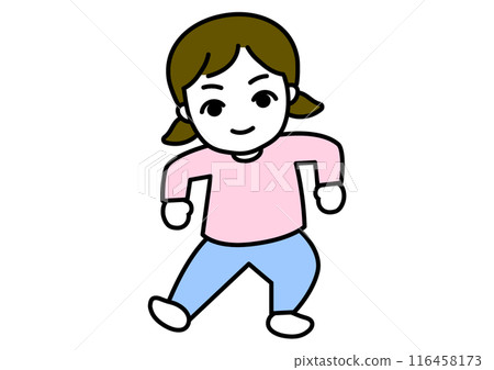 一個姿勢的女孩 一個姿勢的女孩 116458173