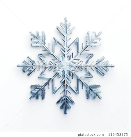 Snowflake Isolated on White Background. Generative ai 116458575