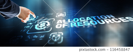 Allocation of Resources. Marketing Planning Strategy Concept. Business Technology Allocation of Resources. Marketing Planning Strategy Concept. Business Technology 116458847