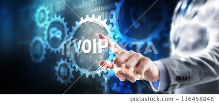 VoIP Voice over IP Telecommunication concept. Concept of voip telecommunication VoIP Voice over IP Telecommunication concept. Concept of voip telecommunication 116458848