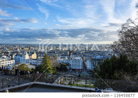 paris view from Montmartre neighborhood.France paris view from Montmartre neighborhood.France 116458877