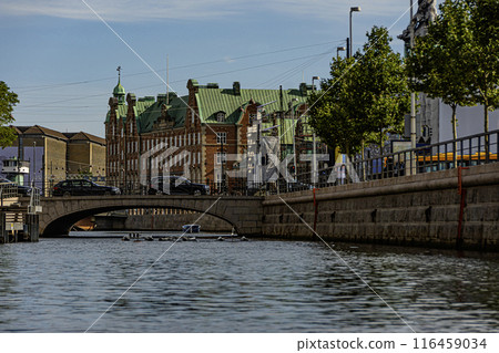 Canal in the city center of Copenhagen Denmark. Canal in the city center of Copenhagen Denmark. 116459034
