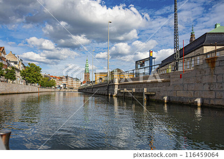One of the many canals in the center of Copenhagen. Denmark. One of the many canals in the center of Copenhagen. Denmark. 116459064