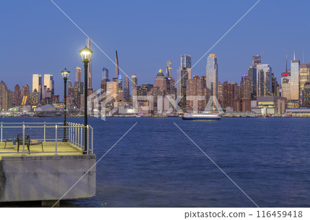 View of Manhattan West side from New Jersey side of Hudson View of Manhattan West side from New Jersey side of Hudson 116459418