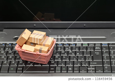 Image of a shopping cart for online shopping 116459456