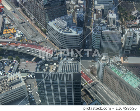 Skyscrapers and highways in Ikebukuro, Tokyo 116459556