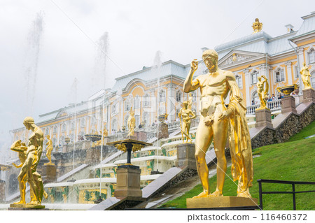 sculptures in fountains in Peterhof Palace park, Saint-Petersburg sculptures in fountains in Peterhof Palace park, Saint-Petersburg 116460372