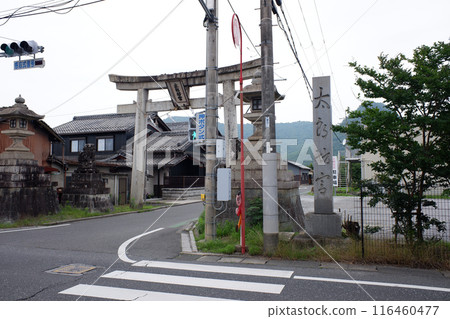 滋賀縣太郎坊宮(阿賀神社)鳥居 滋賀縣太郎坊宮(阿賀神社)鳥居 116460477