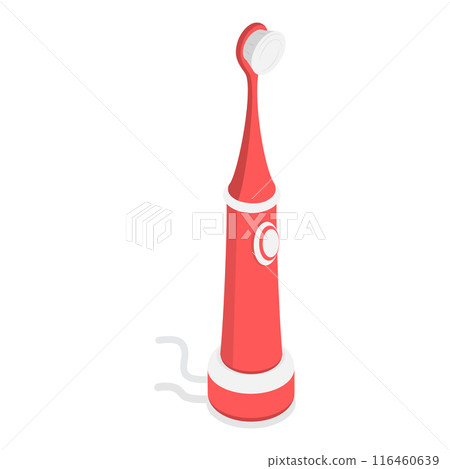 3D Isometric Flat Vector Illustration of Tooth Cleaning Tools, Dental Hygiene, Oral Care. Item 5 116460639