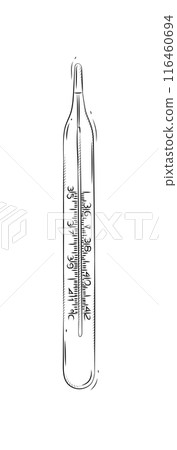 Regular thermometer in graphic style 116460694