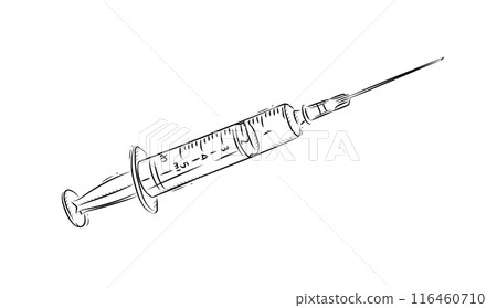 Regular syringe in graphic style Regular syringe in graphic style 116460710