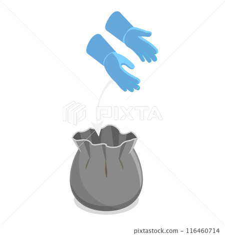 3D Isometric Flat Vector Illustration of Home Waste Disposal, Garbage Separation and Recycling. Item 5 3D Isometric Flat Vector Illustration of Home Waste Disposal, Garbage Separation and Recycling. Item 5 116460714
