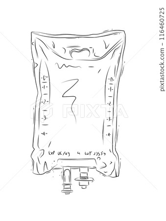 Infusion bag in graphic style Infusion bag in graphic style 116460725