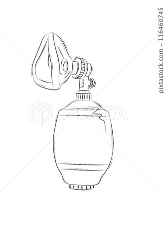 Ambu bag mask in graphic style Ambu bag mask in graphic style 116460745