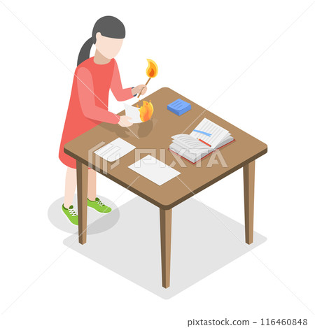 3D Isometric Flat Vector Illustration of Dangerous Situations With Kids, Children Risks and Safety. Item 1 116460848