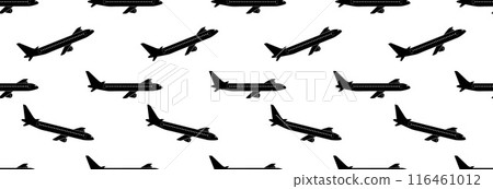 Airplanes seamless pattern. 116461012