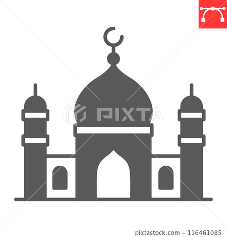 Mosque glyph icon 116461085