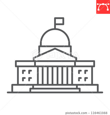 Government line icon Government line icon 116461088
