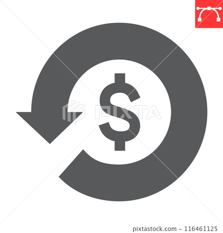 Refund glyph icon Refund glyph icon 116461125