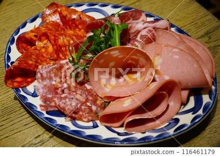 Ham and salami platter 116461179