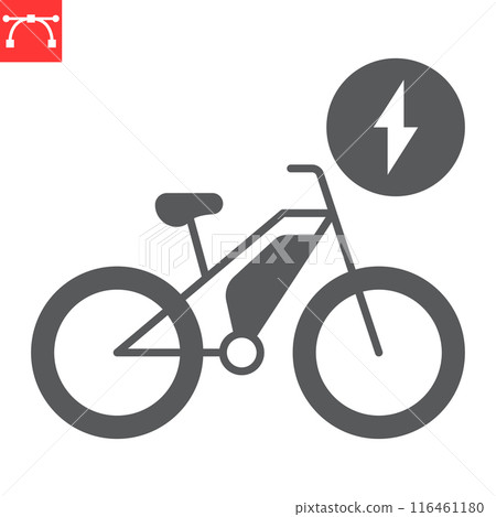 Electric bike glyph icon Electric bike glyph icon 116461180